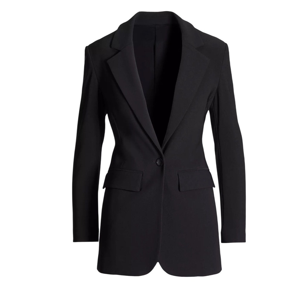 BOSTON PROPER Women's Black Beyond Travel Classic‎ Boyfriend Blazer | EUC - Picture 2 of 10
